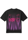 Flame Black Pink Tee - VBFC x The Beach