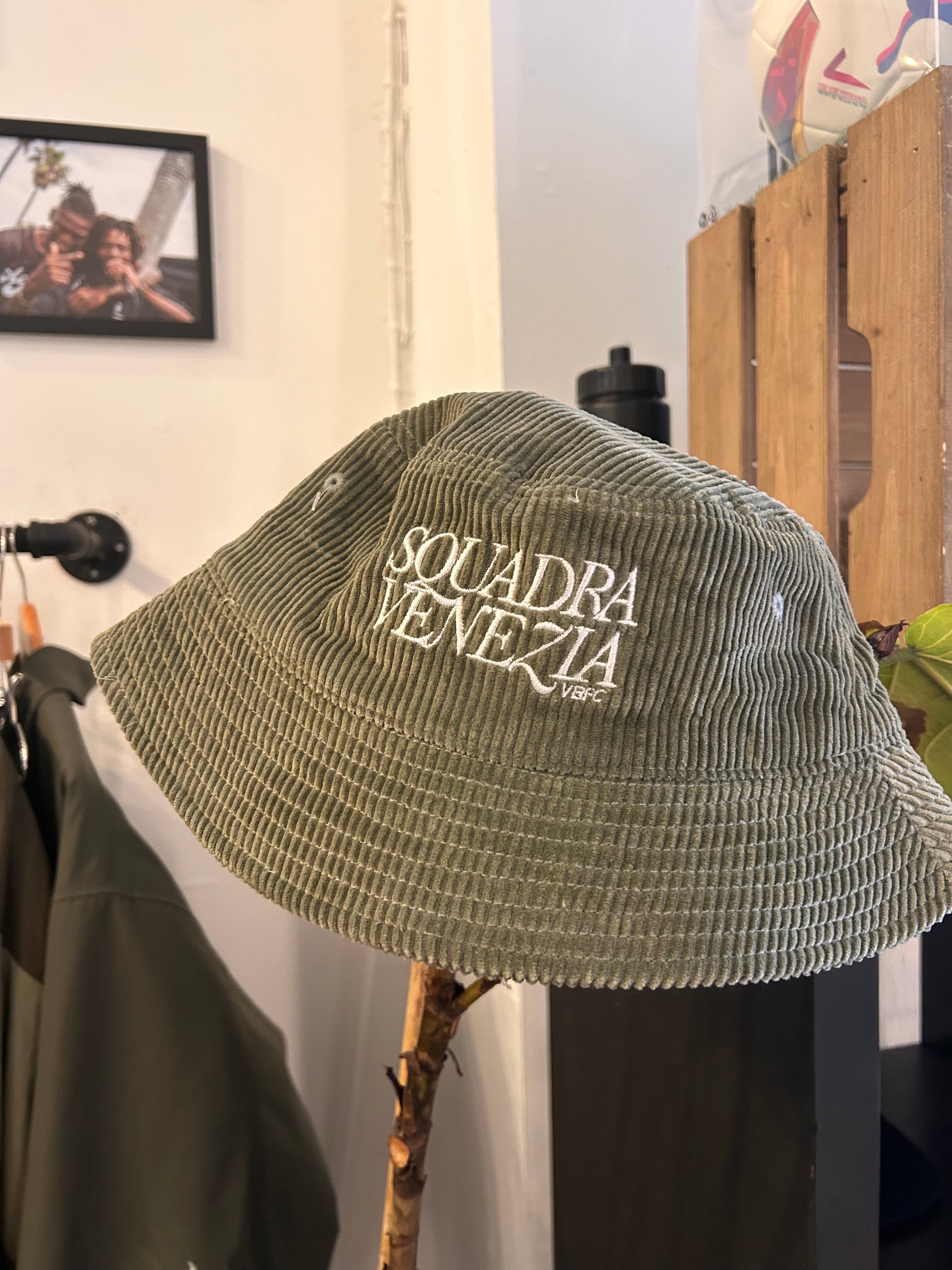 Green Corduroy Bucket Hat
