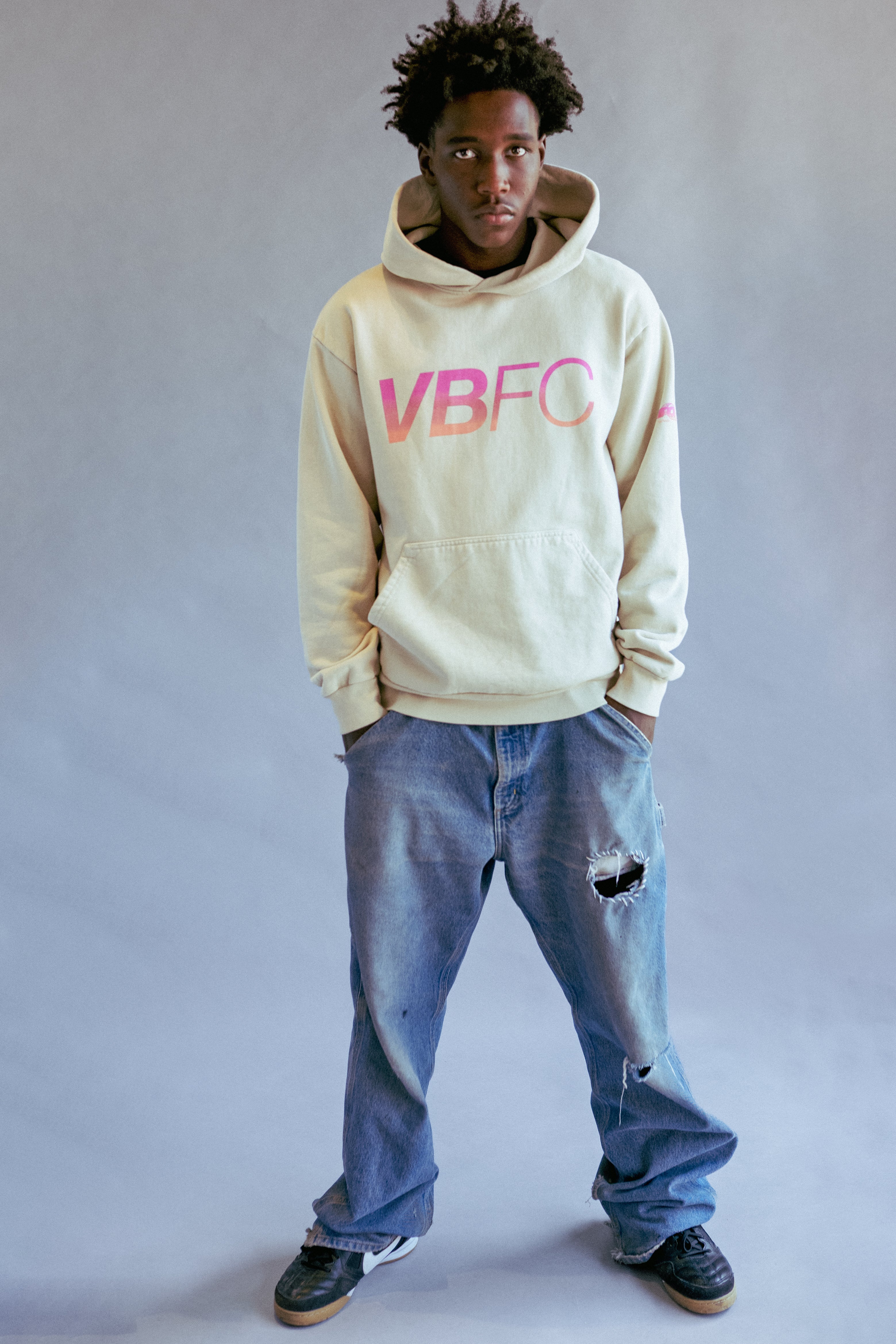 Beige Hoodie - VBFC x The Beach